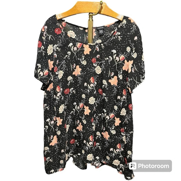 TORRID ~ Bundle of Two Business Casual Tops Floral Boho Lace Super Soft Knits - Picture 2 of 16